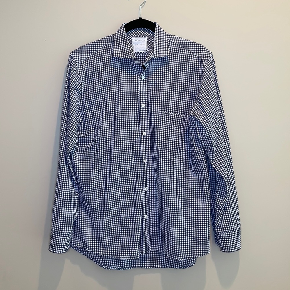 Billy Reid Blue Gingham Shirt